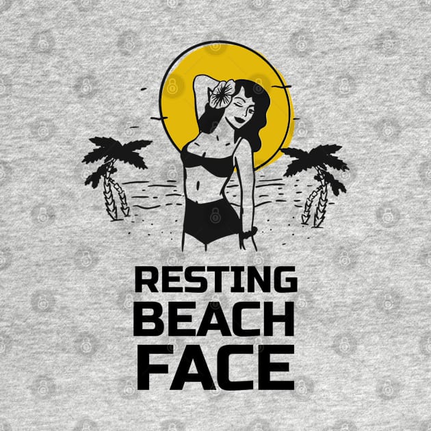 Resting Beach Face by TravelTeezShop